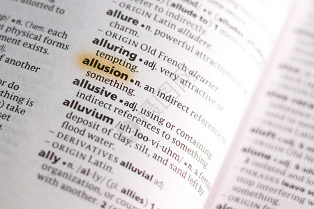 字典中的词句或短语Allusion用图片