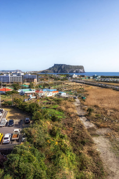 南韩济州岛的著名地标是SeongsanIlchulbong岛南韩济州岛和周图片