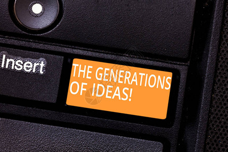 手写文本思想的世代概念意义头脑风暴创意活动灵感键盘意图创建计算机消图片
