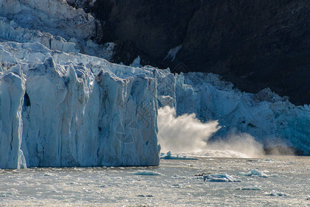 斯瓦尔巴冰川景观高清图片