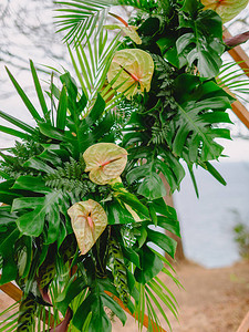 结婚仪式的花朵装饰图片