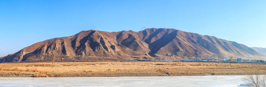 图门市Jillin省北韩领土图门或图曼甘河的景象背景图片