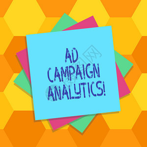 手写文本广告活动分析概念意义监控活动及其各自的结果多层空白纸彩色纸图片
