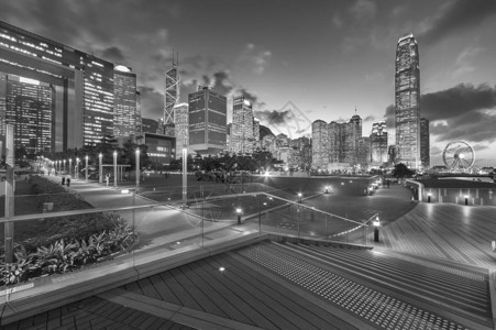 香港城黄昏背景图片