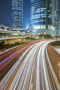 曝光黄昏时香港市的公背景