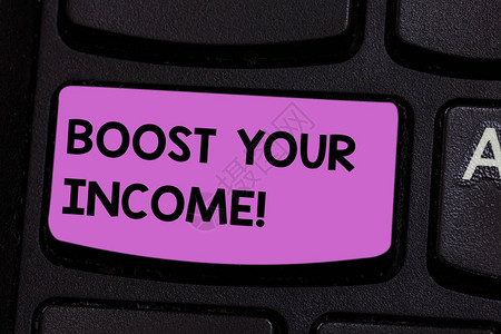 手写文字写作提高你的收入概念意义使用兼职工作增加月薪或年薪键盘意图创建计算机消图片