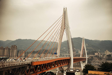 重庆桥重庆的桥梁城市建背景