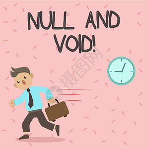 显示Null和Void的文本符号概念照片取消没有法律效力的图片