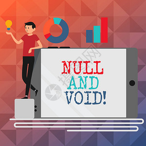 显示Null和Void的文本符号概念照片取消没有法律效力的图片