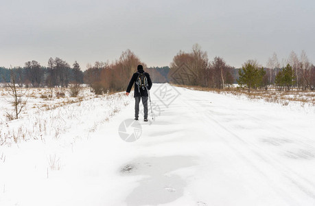 冬季风景乡村道路图片