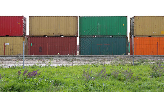 国际船运贸易场堆装货物集装箱公司国图片