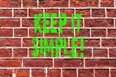 简化事物的商业概念简单清晰简洁的想法砖墙艺术图片