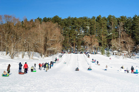 俄罗斯冬季雪橇图片