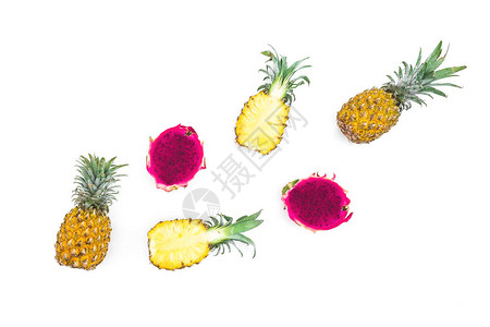 白底菠萝和龙果的成分图片