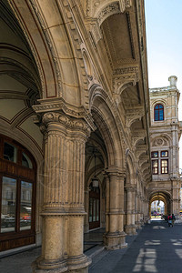 立面细节维也纳歌剧院的柱廊图片