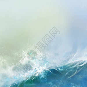 汹涌的海浪在轻的天空背景纹理背景图片
