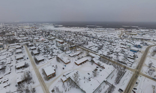 苏维茨基城市航空冬季雪云汉蒂曼西斯克自治公司HMA图片