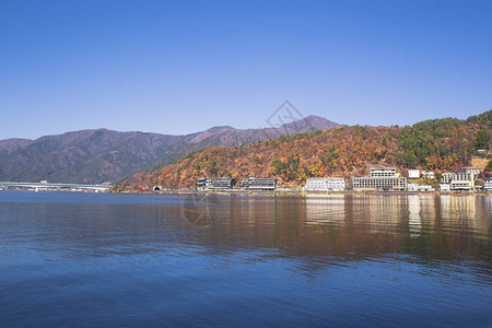 日本Yamanashi秋季天川口子湖周图片