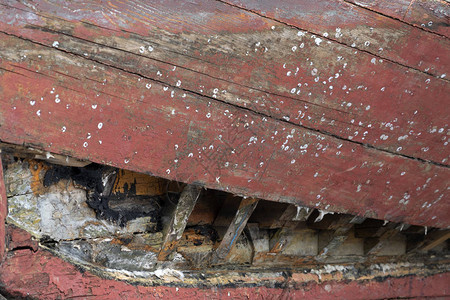老造船厂木工程船细节图片