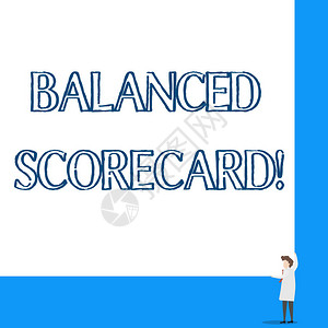 显示平衡计分卡的概念手写概念意思是战略分析中使用的能分析度量教授穿白大衣红领图片