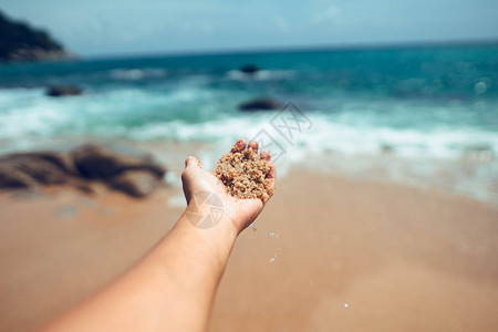 海滩美丽的海滩在图片