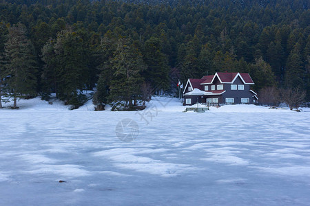 华夫班特美丽的AbantGolcuk湖景色惊背景