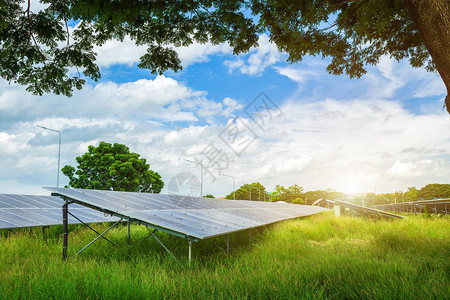 关于蓝天背景替代能源概念清洁能源绿色能源的太图片