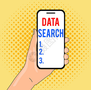 显示数据搜索的书写笔记收集和报告信息的业务概念包含指定术语手持智能手机设备的特图片
