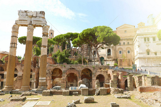凯撒论坛和意大利罗马的金星Genetrix神庙古罗马图片