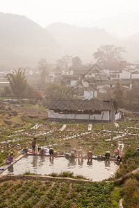 风景秀丽的古村落景观图片