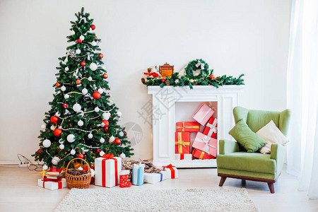 圣诞节室内树礼物冬天图片