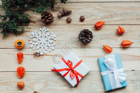 圣诞节背景圣诞树和礼品图片