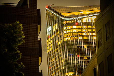 东京虎之门丘夜景图像背景