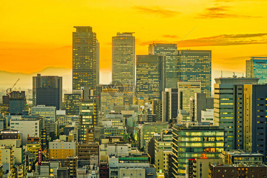 名古屋电视塔的日落图片