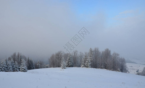 雪山卡帕提在冬天的晨光图片