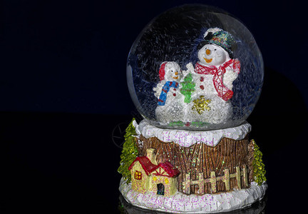 圣诞雪球与雪人和雪花合装并配图片