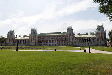 莫斯科观光大察里津宫Tsaritsyno是俄罗斯莫科的一座宫殿博物馆和公园保护区俄罗斯莫科2019年8图片