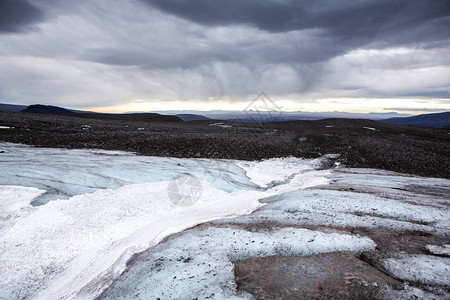 冰岛著名的冰川泻湖的冰川冰川泻湖湾美丽的寒冷景观图片冰岛的独特背景图片