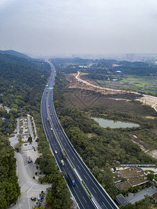 广西南宁市郊区高速公路空中摄影业10月2图片