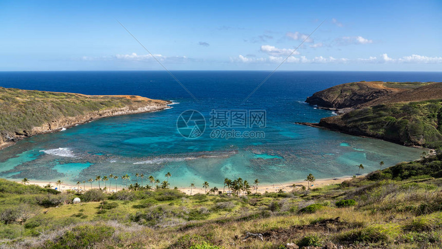 夏威夷奥胡Waikiki附近的Hanauma湾自然保护图片