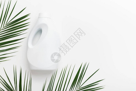 为自然产品购买安全产品用于白色背景洗衣的生态液体洗涤剂标签模图片
