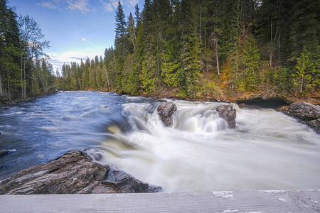 加拿大班夫公园的溪流图片