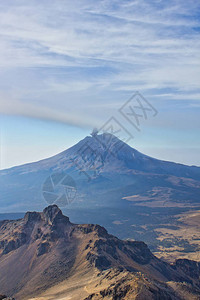 攀登Iztaccihuatl火山墨西哥Popotatepetel火山图片