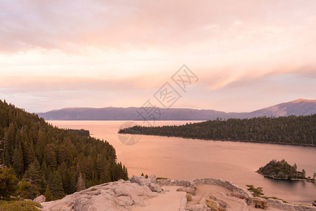 韩国南怡岛美国加利福尼亚州Tahoe湖Emerald湾Fanne背景