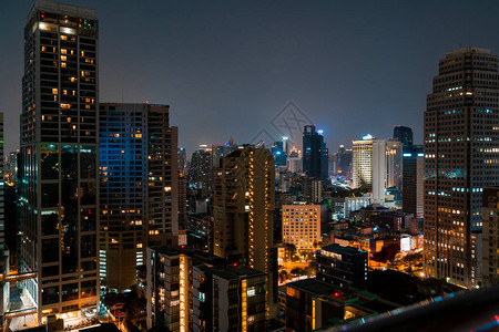 曼谷市的夜景泰国最大城图片