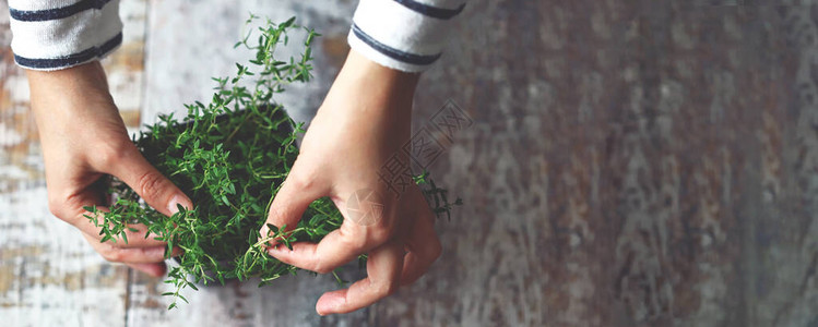 女人的手把百草枯树枝放在锅里图片