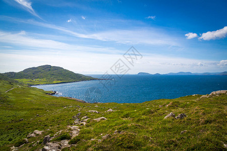 爱尔兰比阿拉半岛北面的壮观景色位于图片