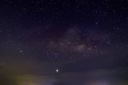 全景天空星夜银河图片
