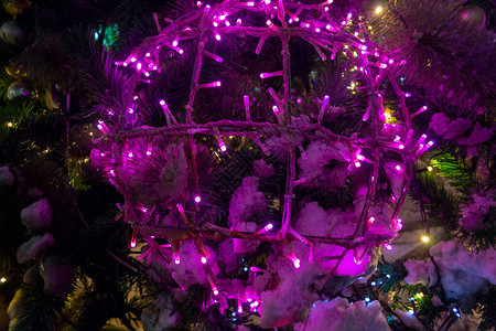 紫色圣诞新年背景图片