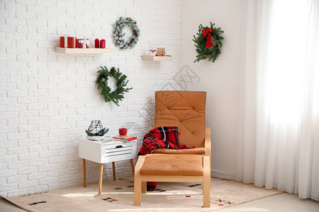 现代房间内装饰圣诞图片
